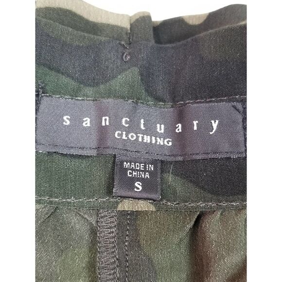 SANCTUARY CLOTHING Breezy Camo Print Paper Bag Shorts Summer Beachy Size Small - Picture 6 of 7